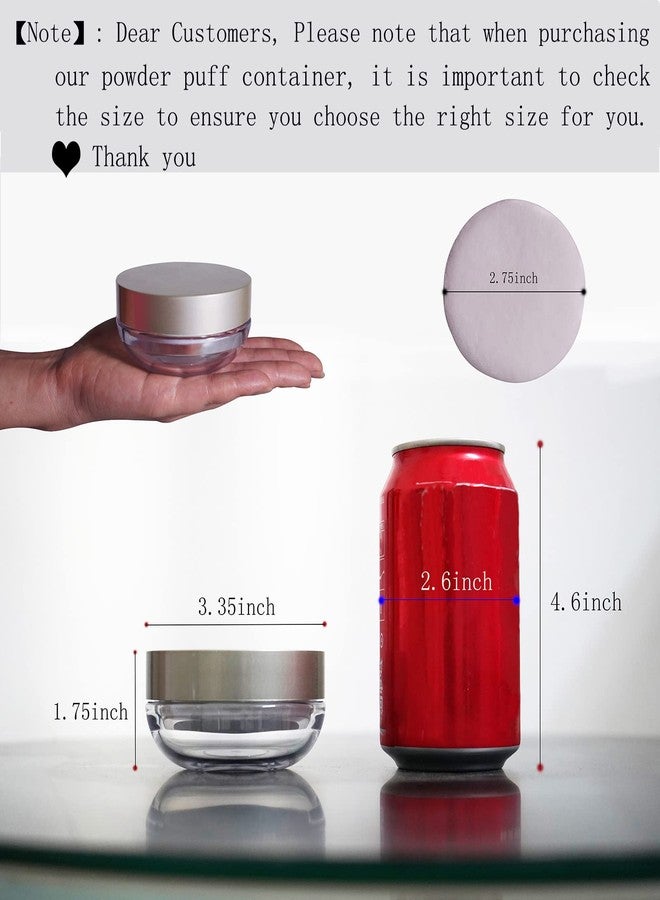 Yababa Powder Puff Reusable Empty Makeup Container with Elasticated Net Sifter for Setting Powder, Face Powder, Travel and Daily Use - Image 5